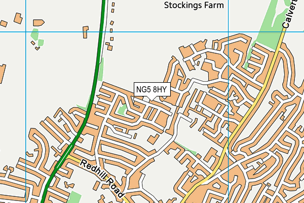 NG5 8HY map - OS VectorMap District (Ordnance Survey)
