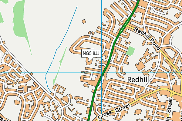 NG5 8JJ map - OS VectorMap District (Ordnance Survey)