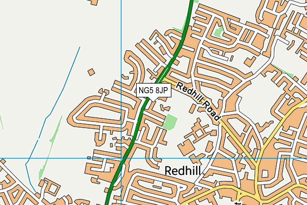 NG5 8JP map - OS VectorMap District (Ordnance Survey)