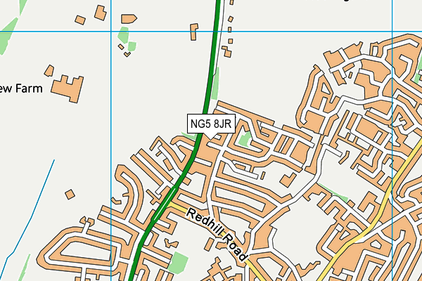 NG5 8JR map - OS VectorMap District (Ordnance Survey)