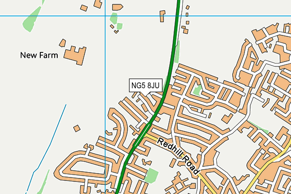 NG5 8JU map - OS VectorMap District (Ordnance Survey)
