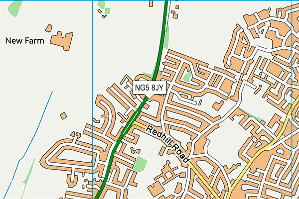 NG5 8JY map - OS VectorMap District (Ordnance Survey)