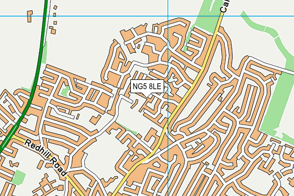 NG5 8LE map - OS VectorMap District (Ordnance Survey)