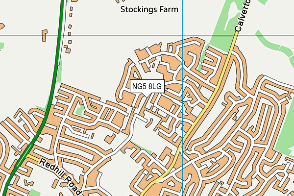 NG5 8LG map - OS VectorMap District (Ordnance Survey)