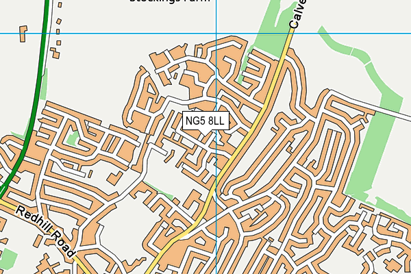 NG5 8LL map - OS VectorMap District (Ordnance Survey)