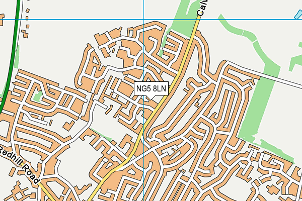 NG5 8LN map - OS VectorMap District (Ordnance Survey)
