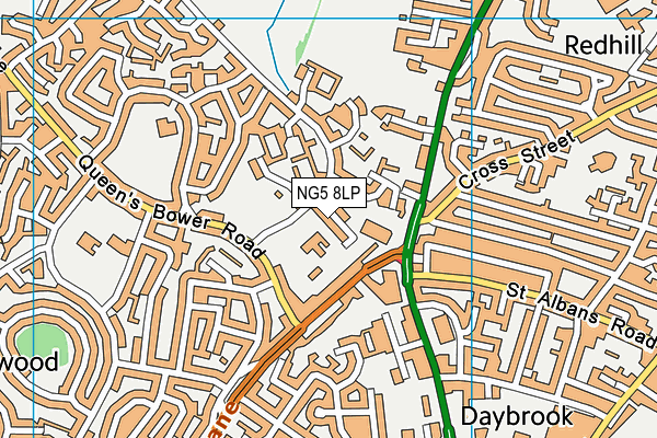 NG5 8LP map - OS VectorMap District (Ordnance Survey)