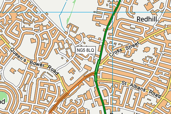 NG5 8LQ map - OS VectorMap District (Ordnance Survey)