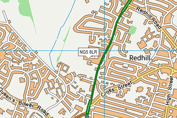 NG5 8LR map - OS VectorMap District (Ordnance Survey)