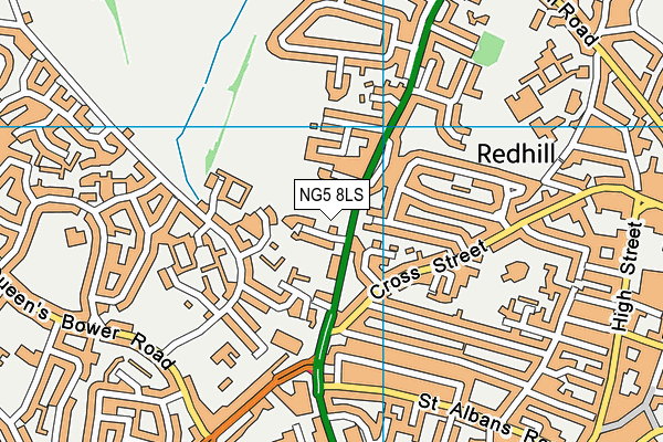 NG5 8LS map - OS VectorMap District (Ordnance Survey)