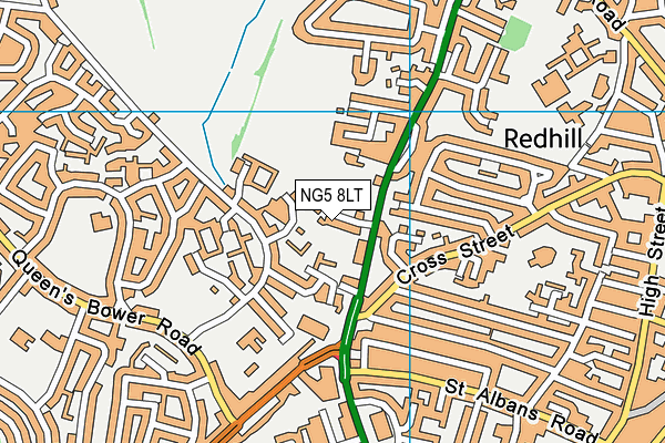 NG5 8LT map - OS VectorMap District (Ordnance Survey)