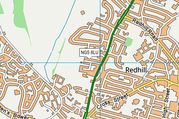 NG5 8LU map - OS VectorMap District (Ordnance Survey)