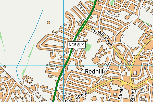 NG5 8LX map - OS VectorMap District (Ordnance Survey)