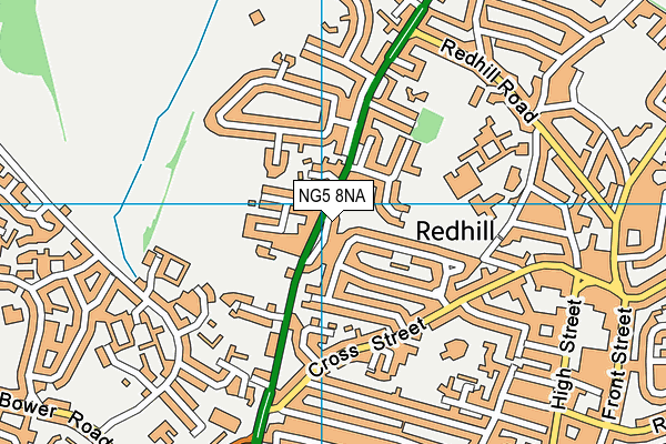 NG5 8NA map - OS VectorMap District (Ordnance Survey)