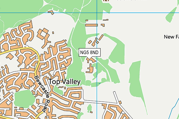 NG5 8ND map - OS VectorMap District (Ordnance Survey)
