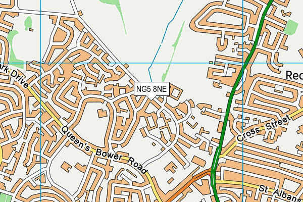 Arnbrook Primary School map (NG5 8NE) - OS VectorMap District (Ordnance Survey)