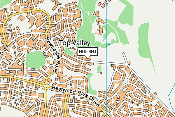 NG5 8NJ map - OS VectorMap District (Ordnance Survey)