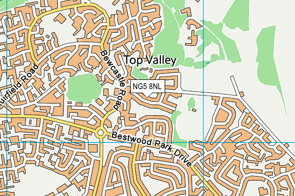 NG5 8NL map - OS VectorMap District (Ordnance Survey)