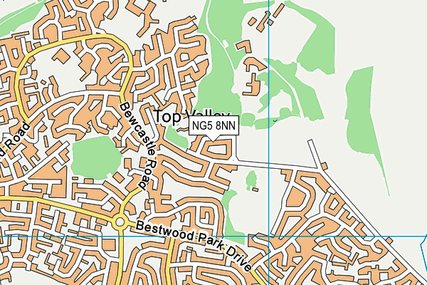 NG5 8NN map - OS VectorMap District (Ordnance Survey)