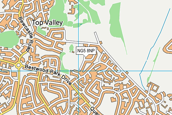 NG5 8NP map - OS VectorMap District (Ordnance Survey)