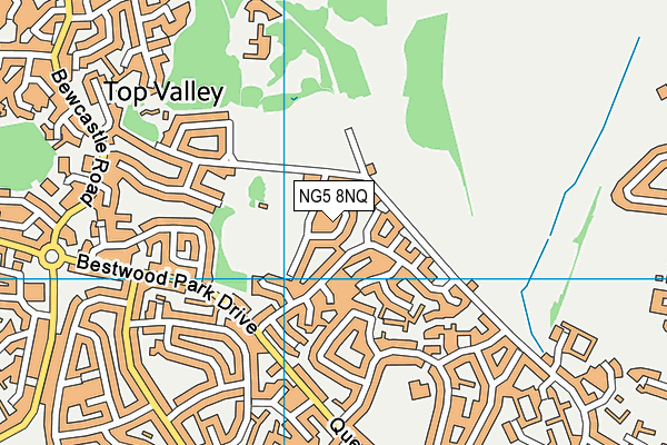 NG5 8NQ map - OS VectorMap District (Ordnance Survey)