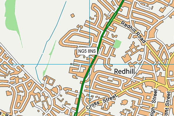 NG5 8NS map - OS VectorMap District (Ordnance Survey)