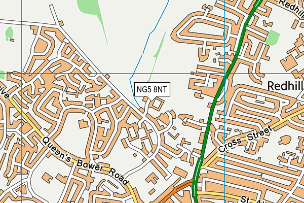 NG5 8NT map - OS VectorMap District (Ordnance Survey)