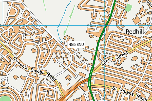 NG5 8NU map - OS VectorMap District (Ordnance Survey)