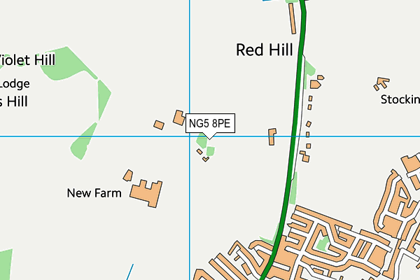 NG5 8PE map - OS VectorMap District (Ordnance Survey)