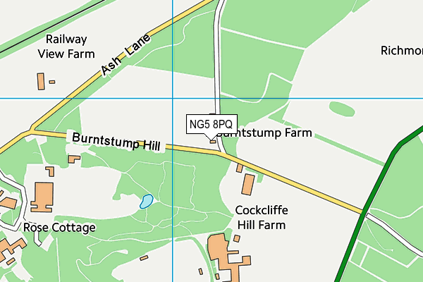 Burntstump Seely CofE Primary Academy map (NG5 8PQ) - OS VectorMap District (Ordnance Survey)
