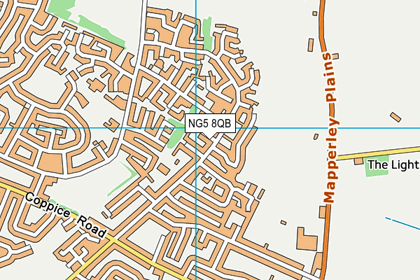 NG5 8QB map - OS VectorMap District (Ordnance Survey)