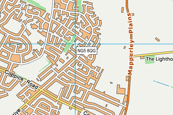 NG5 8QG map - OS VectorMap District (Ordnance Survey)