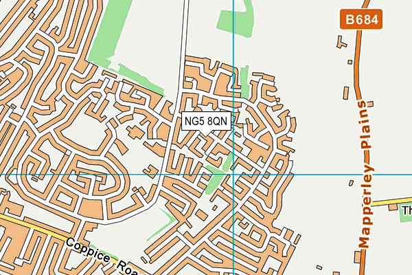 NG5 8QN map - OS VectorMap District (Ordnance Survey)