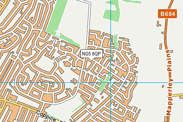 NG5 8QP map - OS VectorMap District (Ordnance Survey)