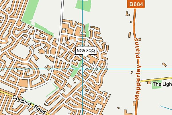 NG5 8QQ map - OS VectorMap District (Ordnance Survey)