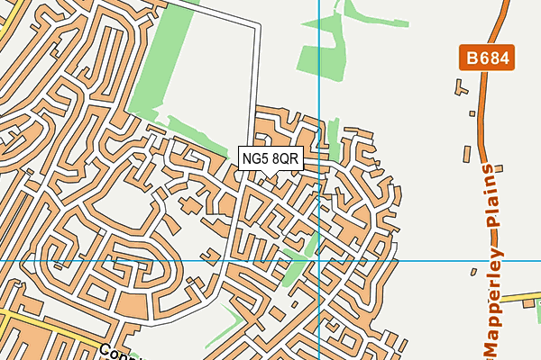 NG5 8QR map - OS VectorMap District (Ordnance Survey)