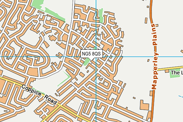 NG5 8QS map - OS VectorMap District (Ordnance Survey)