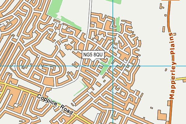 NG5 8QU map - OS VectorMap District (Ordnance Survey)