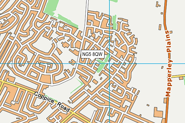 NG5 8QW map - OS VectorMap District (Ordnance Survey)