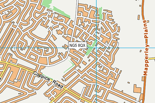 NG5 8QX map - OS VectorMap District (Ordnance Survey)
