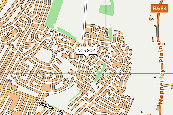 NG5 8QZ map - OS VectorMap District (Ordnance Survey)
