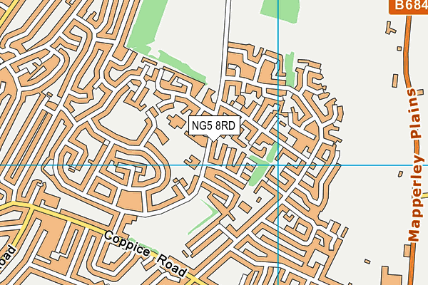 NG5 8RD map - OS VectorMap District (Ordnance Survey)