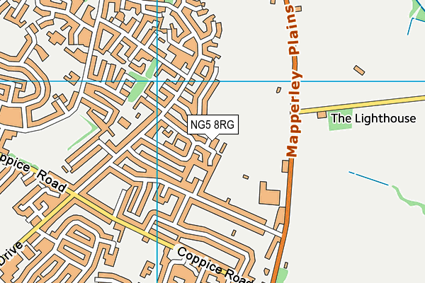 NG5 8RG map - OS VectorMap District (Ordnance Survey)