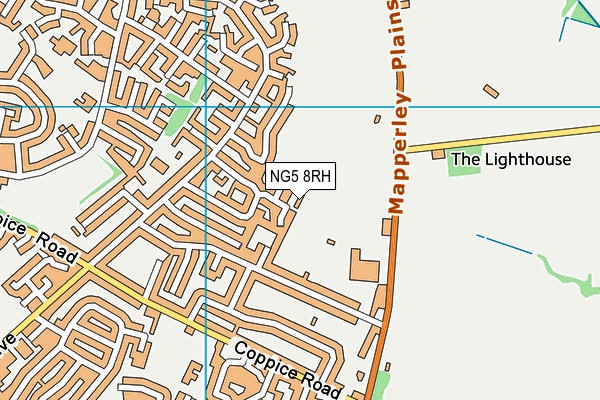 NG5 8RH map - OS VectorMap District (Ordnance Survey)