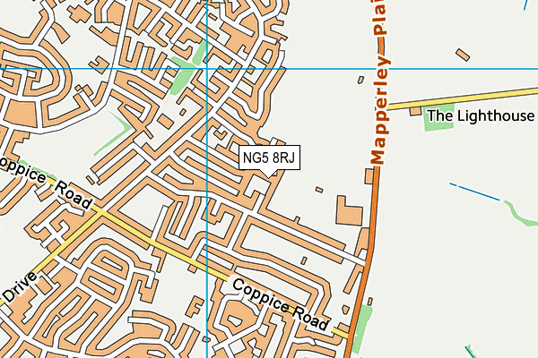 NG5 8RJ map - OS VectorMap District (Ordnance Survey)