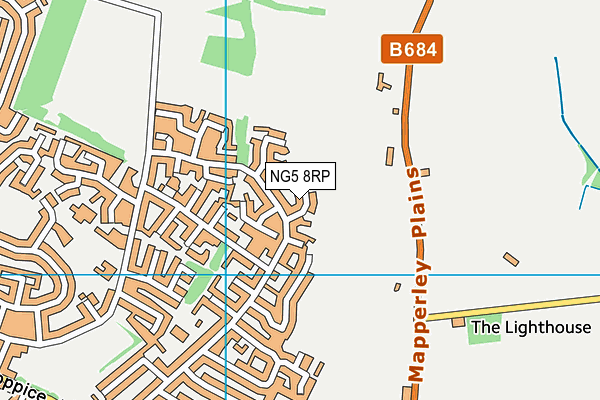NG5 8RP map - OS VectorMap District (Ordnance Survey)