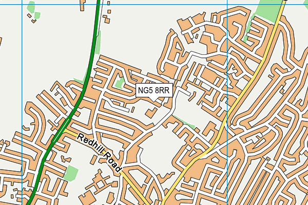 NG5 8RR map - OS VectorMap District (Ordnance Survey)