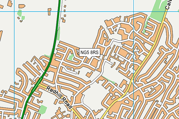 NG5 8RS map - OS VectorMap District (Ordnance Survey)