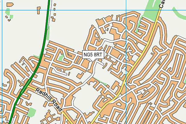 NG5 8RT map - OS VectorMap District (Ordnance Survey)