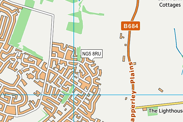 NG5 8RU map - OS VectorMap District (Ordnance Survey)